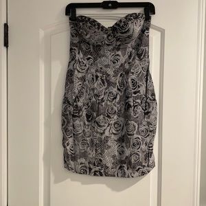 Tube top bandeau fitted mini dress